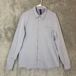 lululemon athletica Light Gray Men’s Long-Sleeve Button-Down Shirt